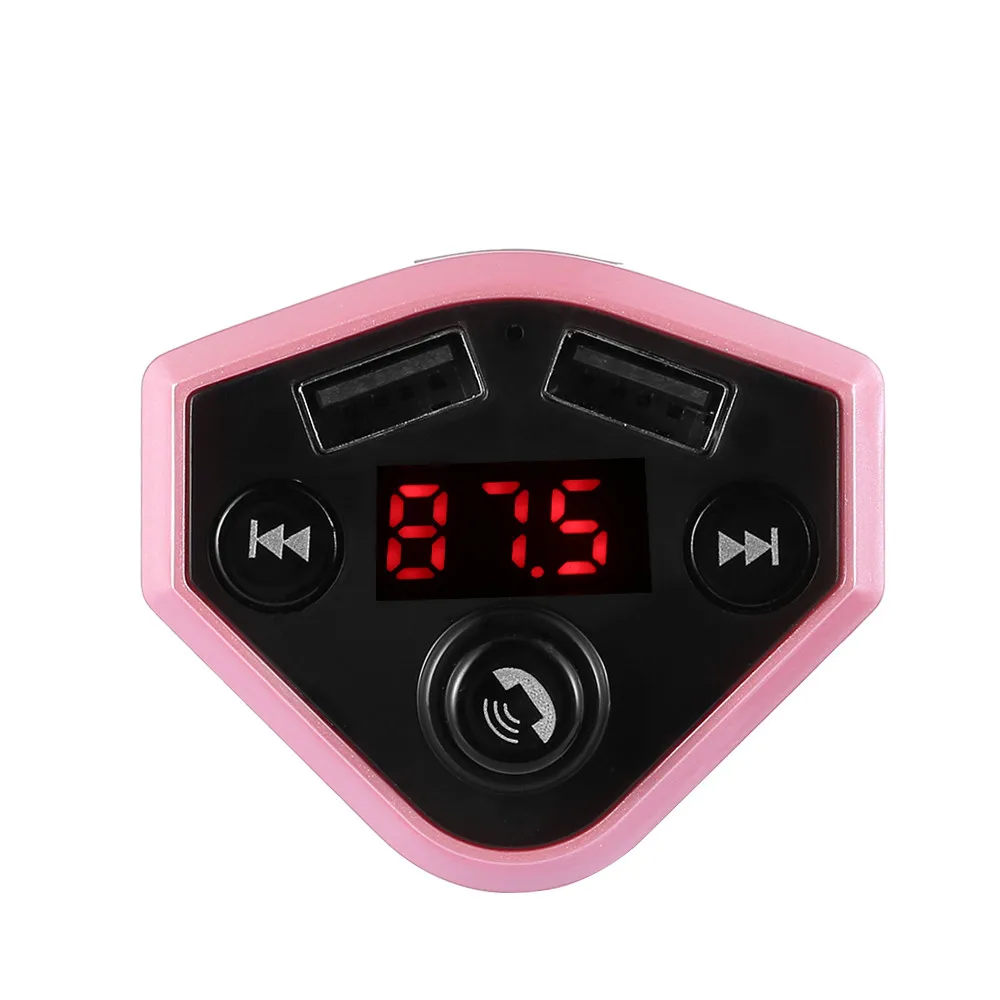 Автомобильный MP3-плеер, монтируемый на транспортном средстве, Bluetooth, автомобильный fm-передатчик, беспроводной радио адаптер, USB зарядное устройство, mp3-плеер, свободные руки