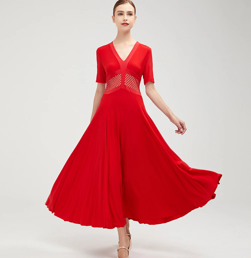 

Elegant Ballroom Dress Dance Competition Dresses Standard Tango Waltz Modern Costume Women Flamenco Customize Big Hem