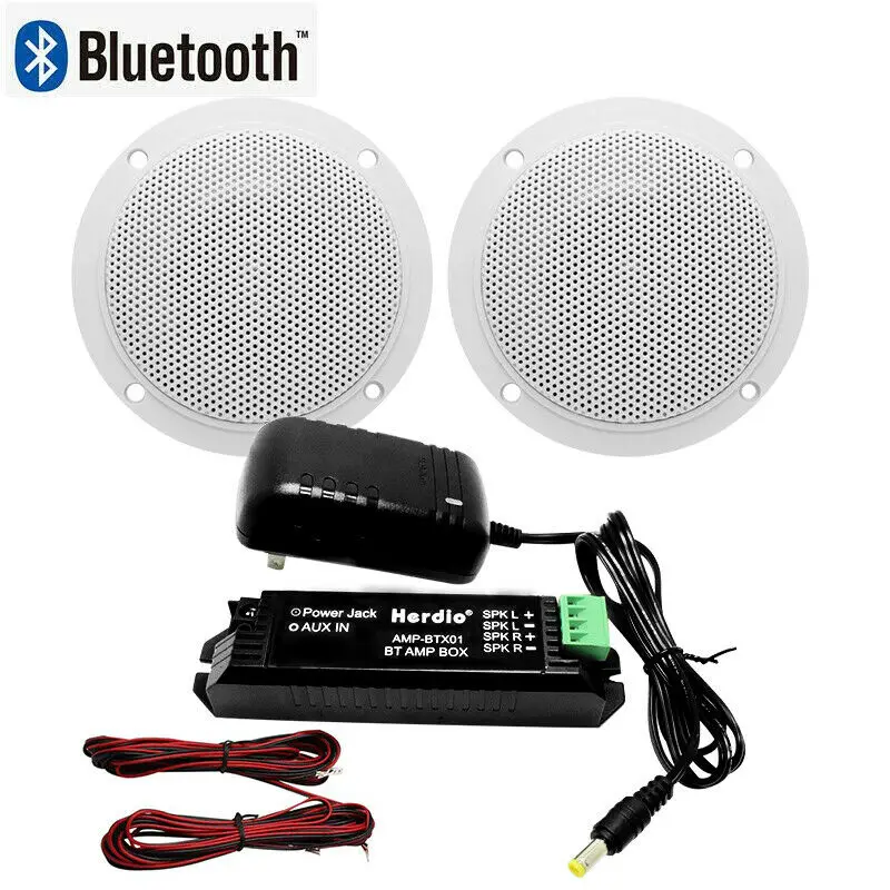 Потолочные динамики Herdio для ванной комнаты/кухни X 4 дюймовые морские Bluetooth