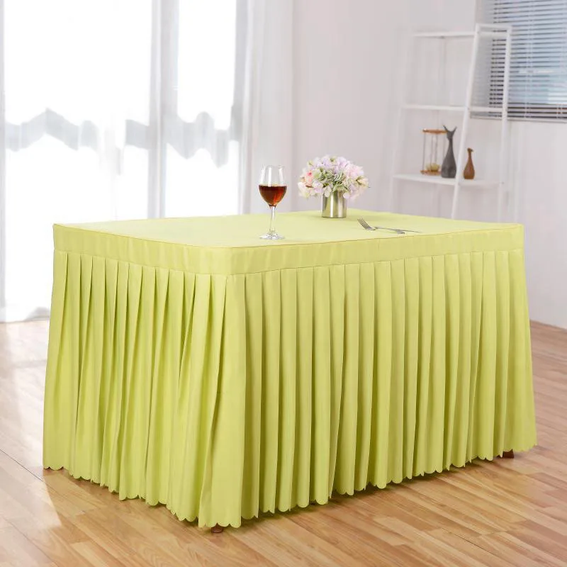 Tablecloth Table Skirt Tablecloth Wedding Meeting Sign In Hotel Restaurant Tablecloth Advertising Office Coffee Table 2 - Color: green