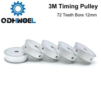 

3M72 Teeth HTD 3M Timing Pulley Bore 6/8/10/12/14/15/19/20mm for Width 20mm AF/BF Aluminium HTD3M Synchronous Belt 72T