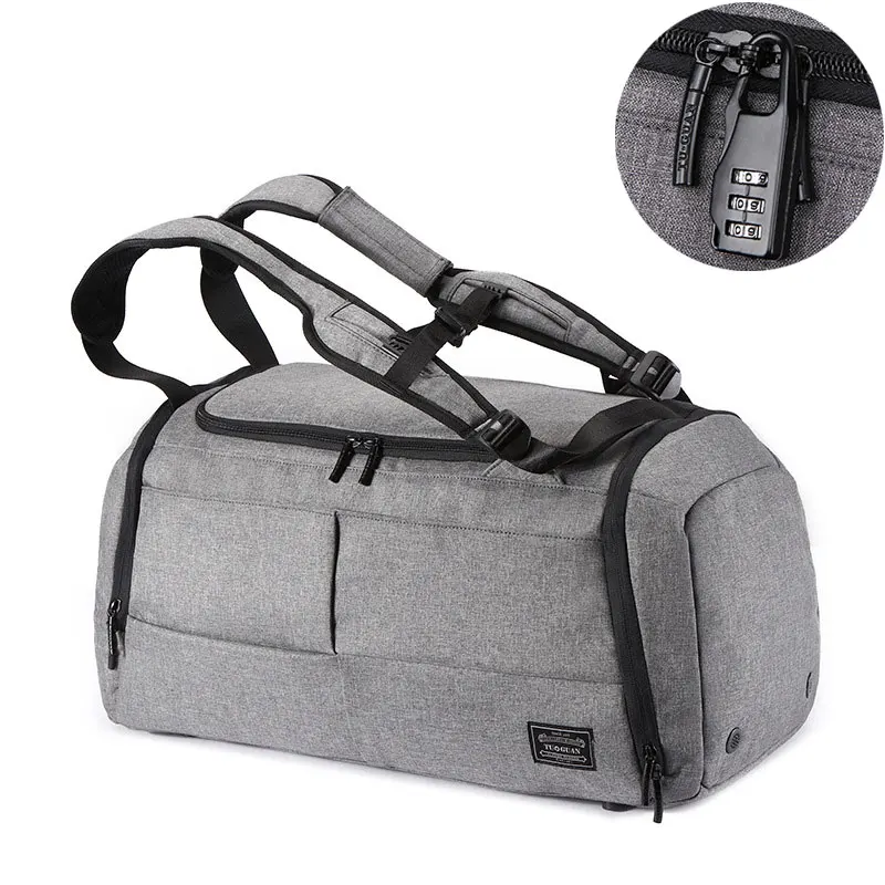 Противоугонный замок дорожные сумки для мужчин многофункциональная кабина багаж вещевой сумки на плечо большой емкости деловой спортивный рюкзак S023