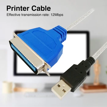 

1.5m Portable CN36 High Speed Desktop Printer Cable Conference USB To IEEE 1284 Parallel Port Accessories Converter Home Office