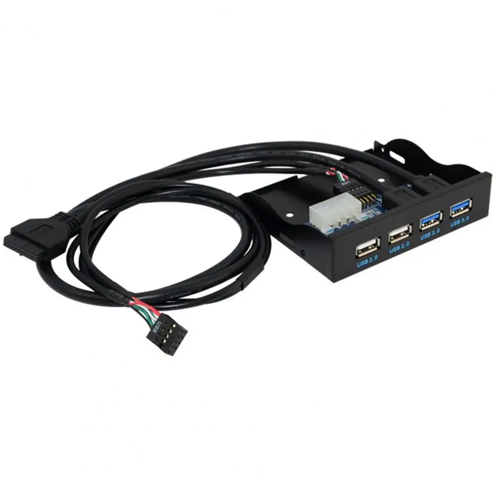 Painel Frontal para pc Desktop Floppy Drive Bay Painel Frontal de Hub 3.5in Usb 3.0 2.0 19 Pin 9pin - Imagem 3