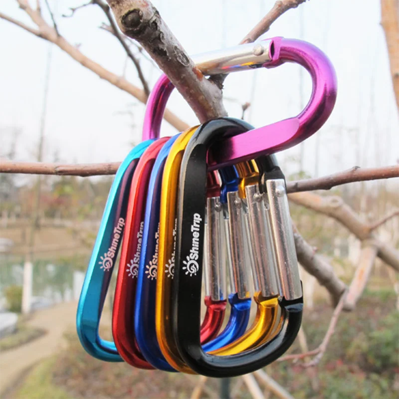 

Aluminum alloy D-type quick-hang buckle tactical outdoor equipment tools multi-function carabiner EDC backpack safety carabiner