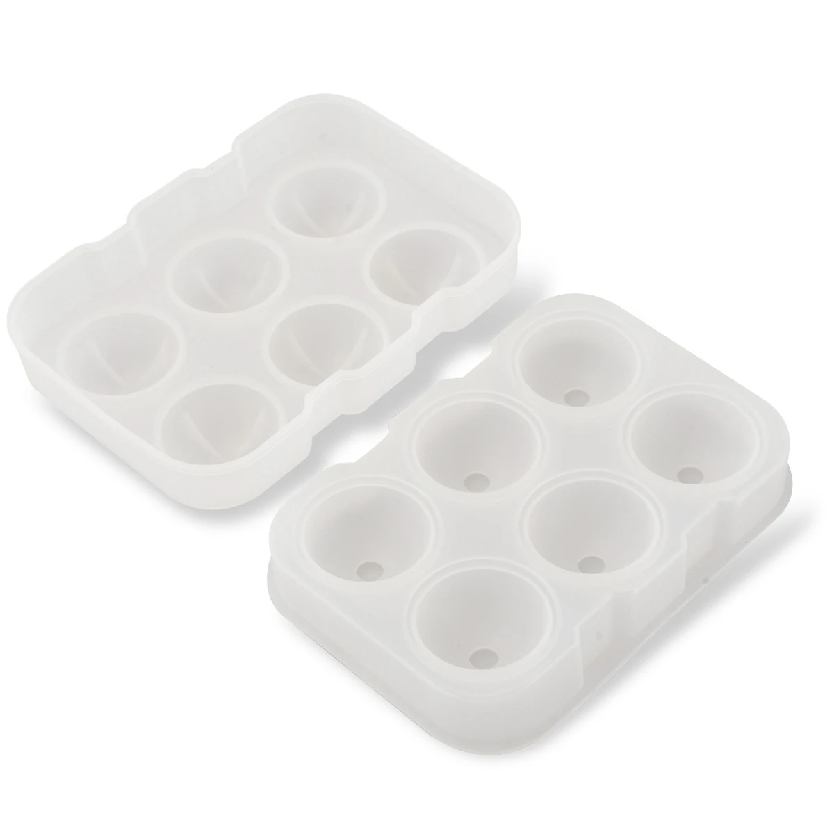 

18*12.7*5cm Ice Cube Maker Tray Sphere Ball Maker With Lid Silicone BPA Fee Mould For Kitchen Fridge Accessories Ice Cube Mold