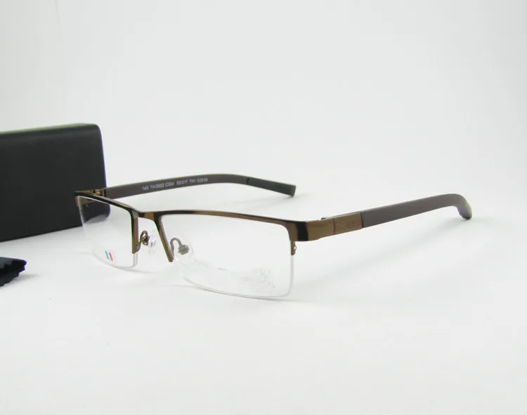 Coffee Оправа бренда TH 0882 Lentes металлическая оправа для очков Gafas оптическая оправа для очков для мужчин и женщин Oculos De Grau - Цвет оправы: Coffee