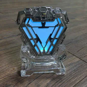 

Pop hot toys 1:1 scale Iron Man Arc Reactor Mark 50 MK50 Nano Suit Armor LED Light Figure Model Toys Wearable light on the body