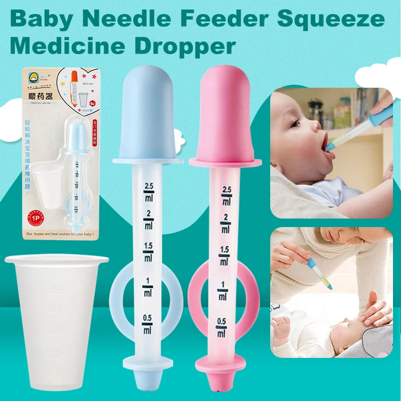

Ephex Respectively Silicone Mother Baby Medicine Dispenser Spoon Sets Infant Feeding Dropper Needle Feeder