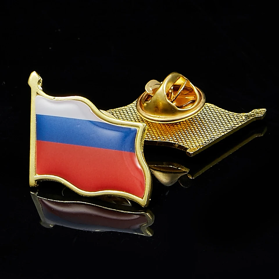 

Russian Lapel Pin Art Flag Badges Brooch Hard for Patriotic Display Accessories