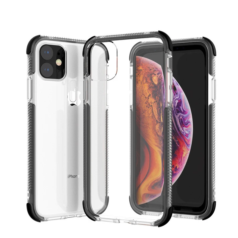 Для iPhone 11 Pro Max чехол два в одном четыре угла анти капля для XR XS MAX 6S 7 8 Plus прозрачный