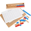 Kids Montessori Materials Wooden Math Toy Subtraction Strip Board with Manual Card Toys for Early Childhood Education Preschool 1