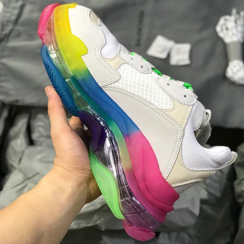 

Balencia Women Shoes 2019 Hot Chunky Sneakers Women Fashion Vulcanize Shoes White Sneakers Basket Femme Dad Shoes Casual Women