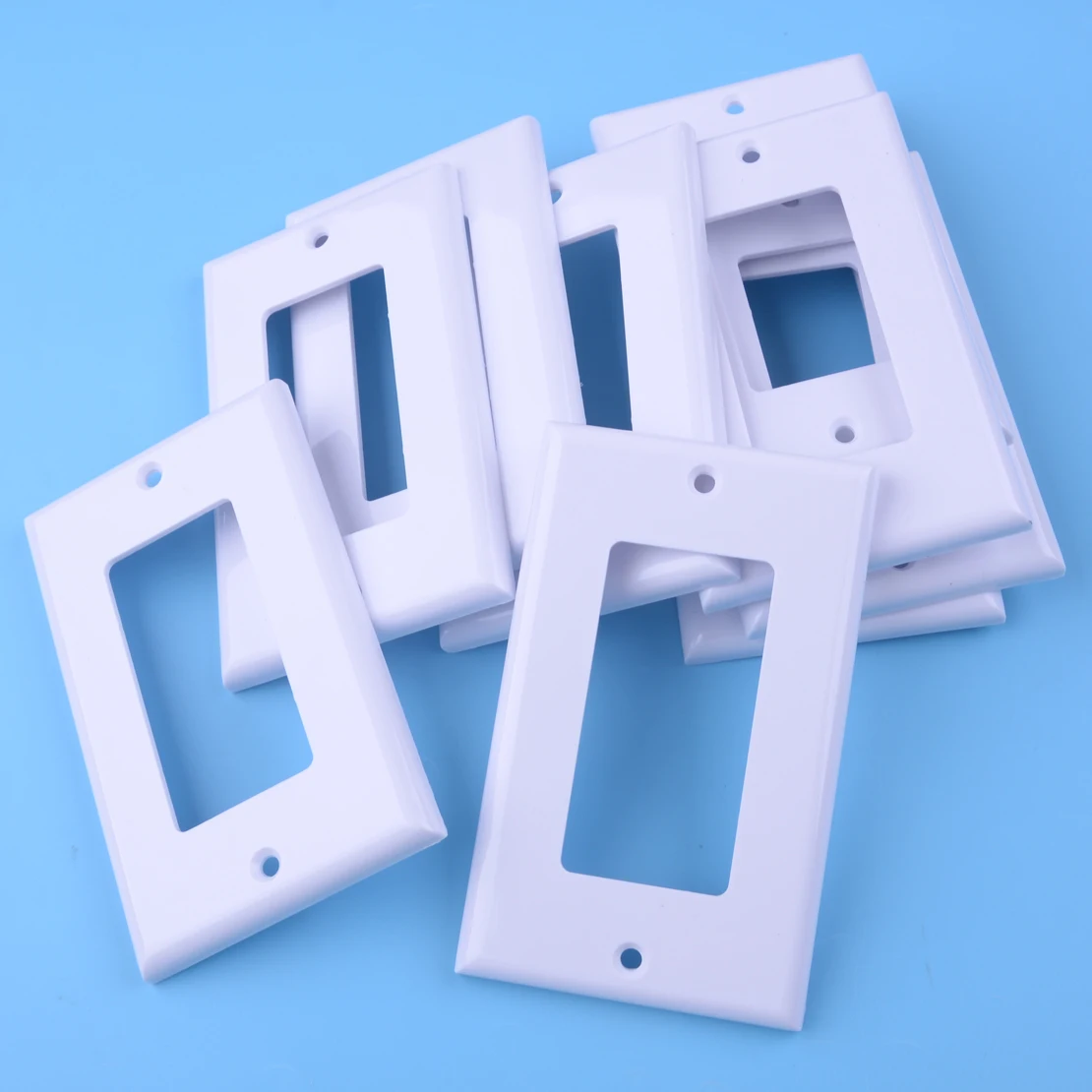 

LETAOSK 5pcs/10pcs Faceplate Blank Wall Outlet Socket Plate Keystone Jack Replacement 11.4cm*7cm