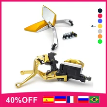 Yamaha tzr 50 suzuki sv 1000 혼다 cbf 600 ktm rc 125 카와사키 zzr 250 모토 rcycle 브레이크 레버 모토 액세서리(China)