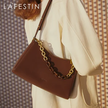 

LAFESTIN Bag women 2020 new trendy fashion underarm baguette bag casual all-match chain shoulder messenger bag