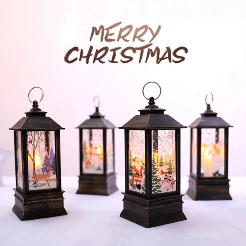 

Christmas Candle with LED Tea light Candles for Christmas Decoration Battery Operated Candlestick Seasonal Decor
