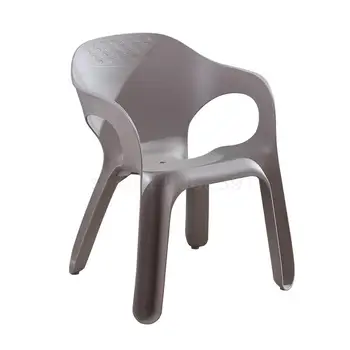 

Nordic Back Chair Plastic Dining Table And Chair Household Thickened Adult Leisure Chair High Back Chair Creative