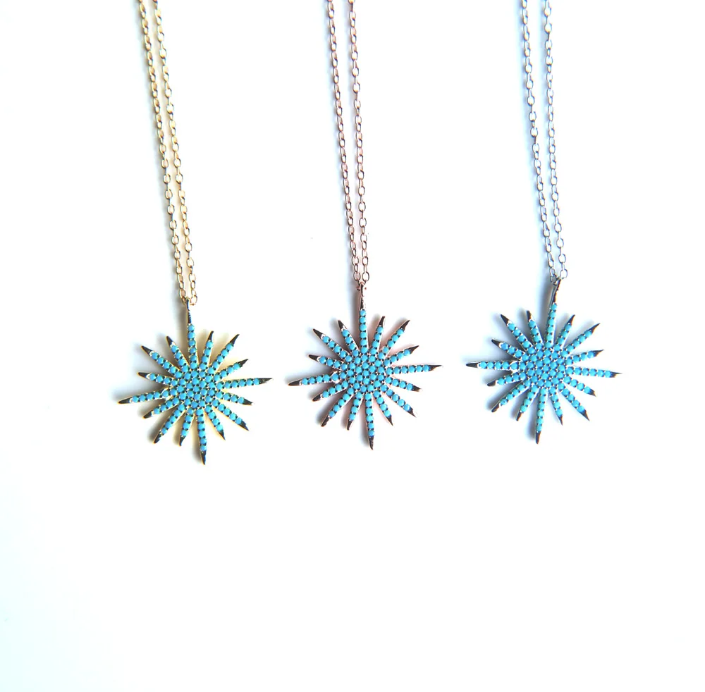 Женское ожерелье из серебра 925 пробы с подвеской в виде звезды норита|pendant necklace|women