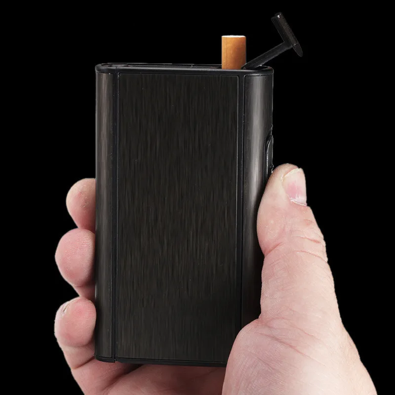 Индивидуальный чехол для сигарет с автоматическим выбрасыванием 10 шт. дымовой алюминиевый сплав многоразовый ящик для сигарет аксессуары для сигарет