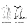 Black white Plug in Clip on Light,Screw bulb Clip on Desk Light for Desk,Bed Headboard with on/off switch,Clamp lamp for reading 2