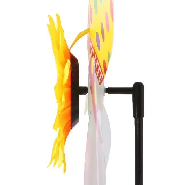 Szélmalom Gyerekjátékok Napraforgó Dekoráció Kerti Díszek Színes Kültéri Fonó - Image 3