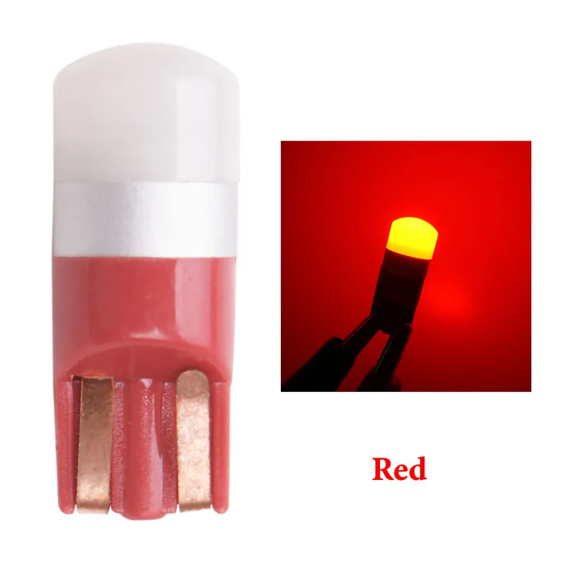 1xcar двигатель грузовика светодиодный 12-24V T10 W5W 3030 1SMD супер яркий купольный светильник просвет светильник номерного знака светильник интерьера настольная лампа - Испускаемый цвет: Red