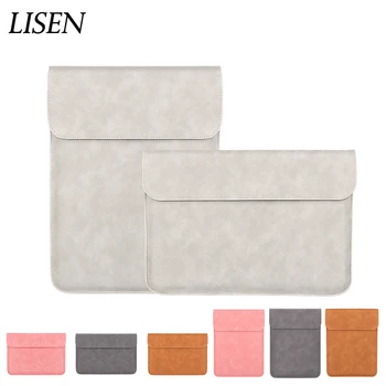 

Leather Laptop Bag 13 For Macbook Air Pro Retina 16 15 inch Laptop Sleeve Case Cover For Huawei Matebook X Pro /Matebook D 15.6