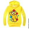 Kids Casual Spotty Pudsey Bear Sweatershirt Boys Hooded Girls T Shirt Child Fashion Clothes Cotton Birthday Girl Costume