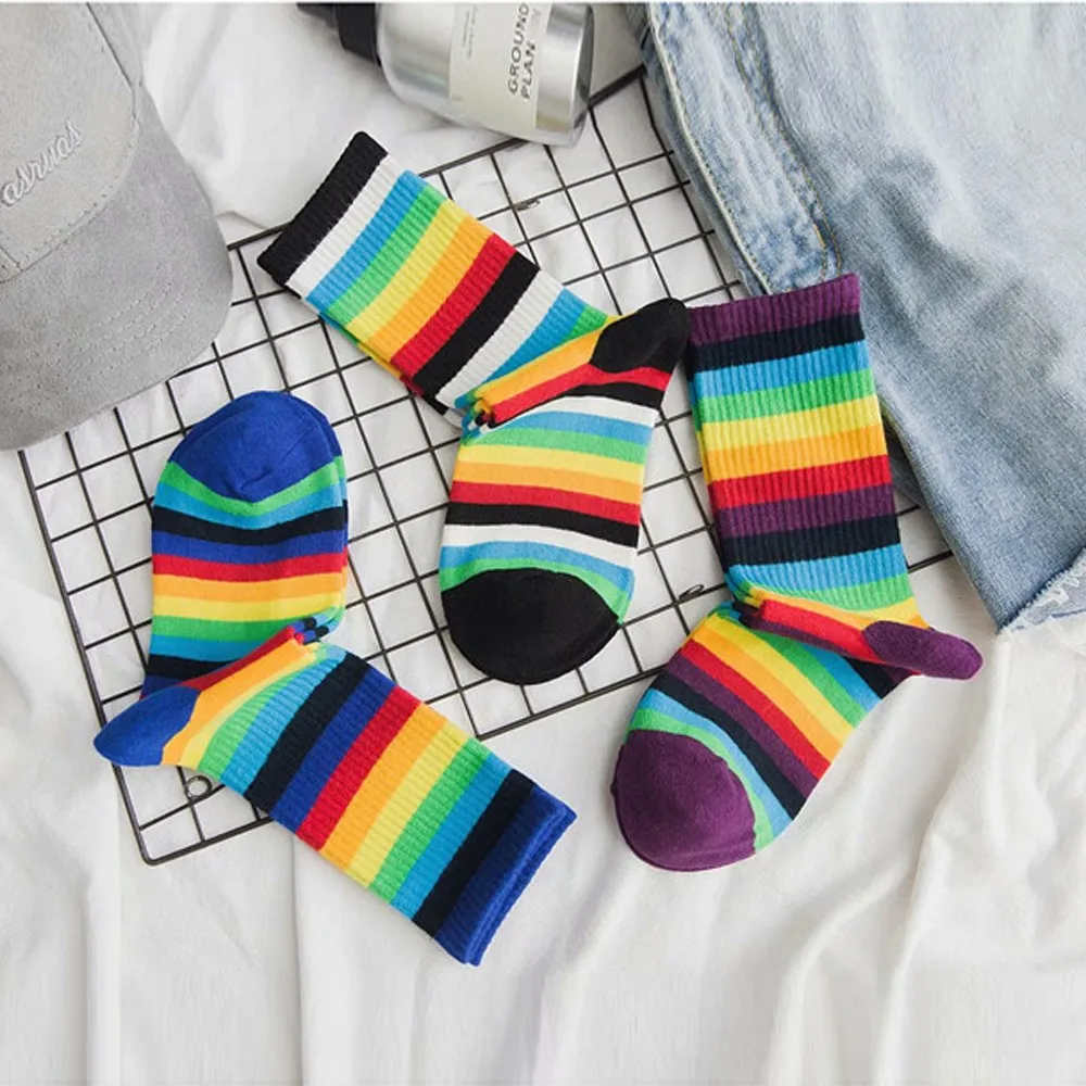 Jaycosin носки в полоску забавные носки теплые классные повседневные calcetines mujer забавные носки для женщин Теплые Носки для зимы