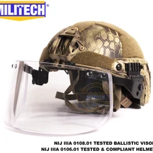 MILITECH Kryptek Highlander Deluxe NIJ IIIA БЫСТРО Пуленепробиваемый Шлем и комплект козырька Дело баллистический шлем-пуля защитная маска пакет