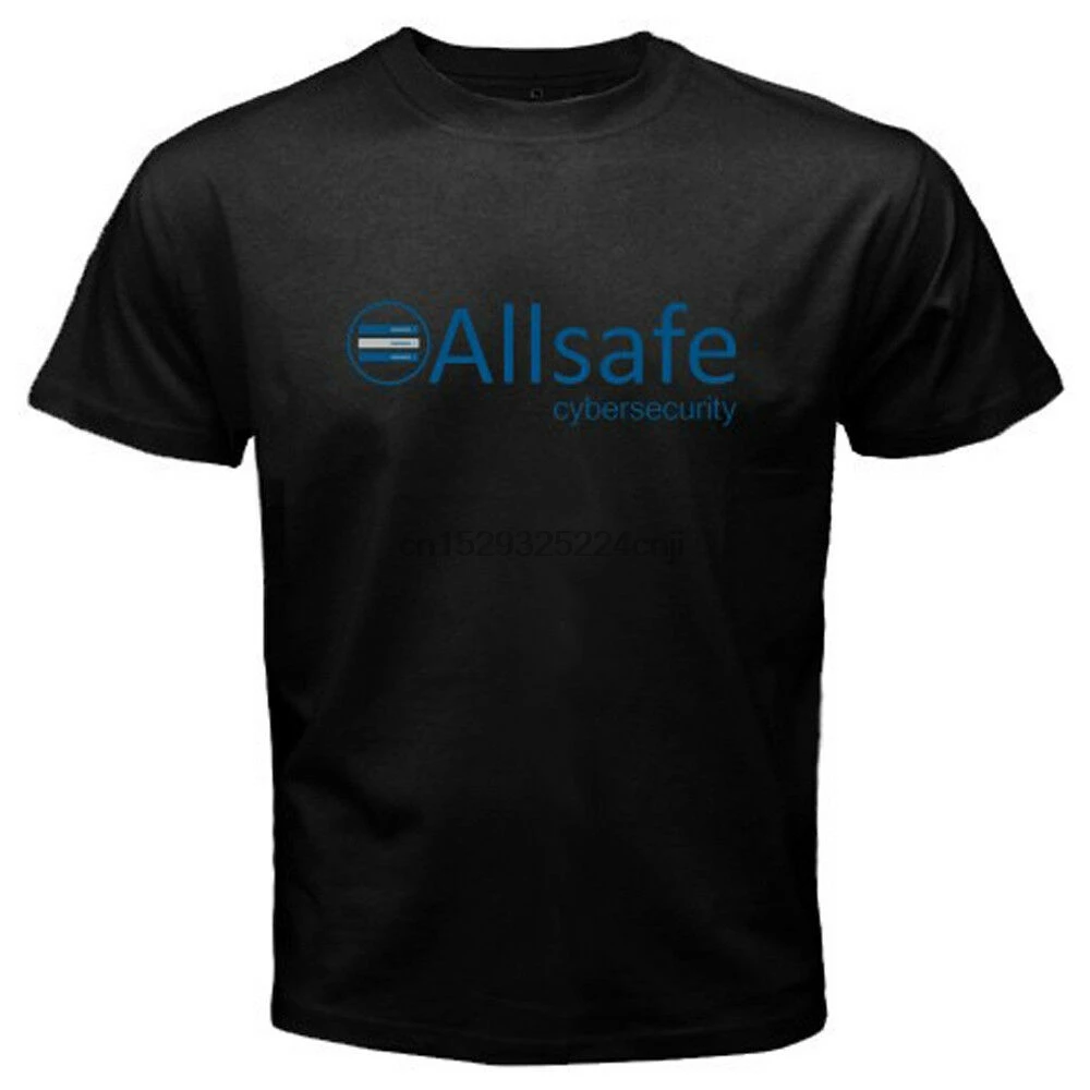 New Allsafe Cybersecurity Corp Mr.Robot Mens Black T-Shirt Size S-3XL |