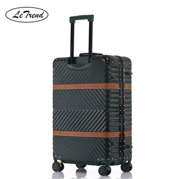 

LeTrend PC Scratchproof Rolling Luggage Spinner 29 inch High capacity Suitcase Wheels Cabin Trolley Aluminum Frame Travel Bag