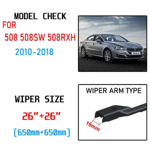 Image 2 - For Peugeot 508 508sw 508RXH 2010 2011 2012 2013 2014 2015 2016 2017 2018 Accessories Car Front Wiper Blades Brushes Cutter