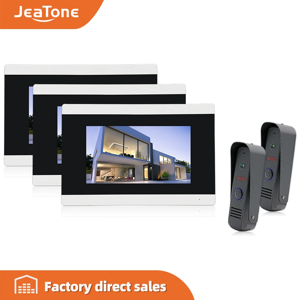 Проводной видеодомофон Jeatone с сенсорным экраном 7 дюймов система доступа 3