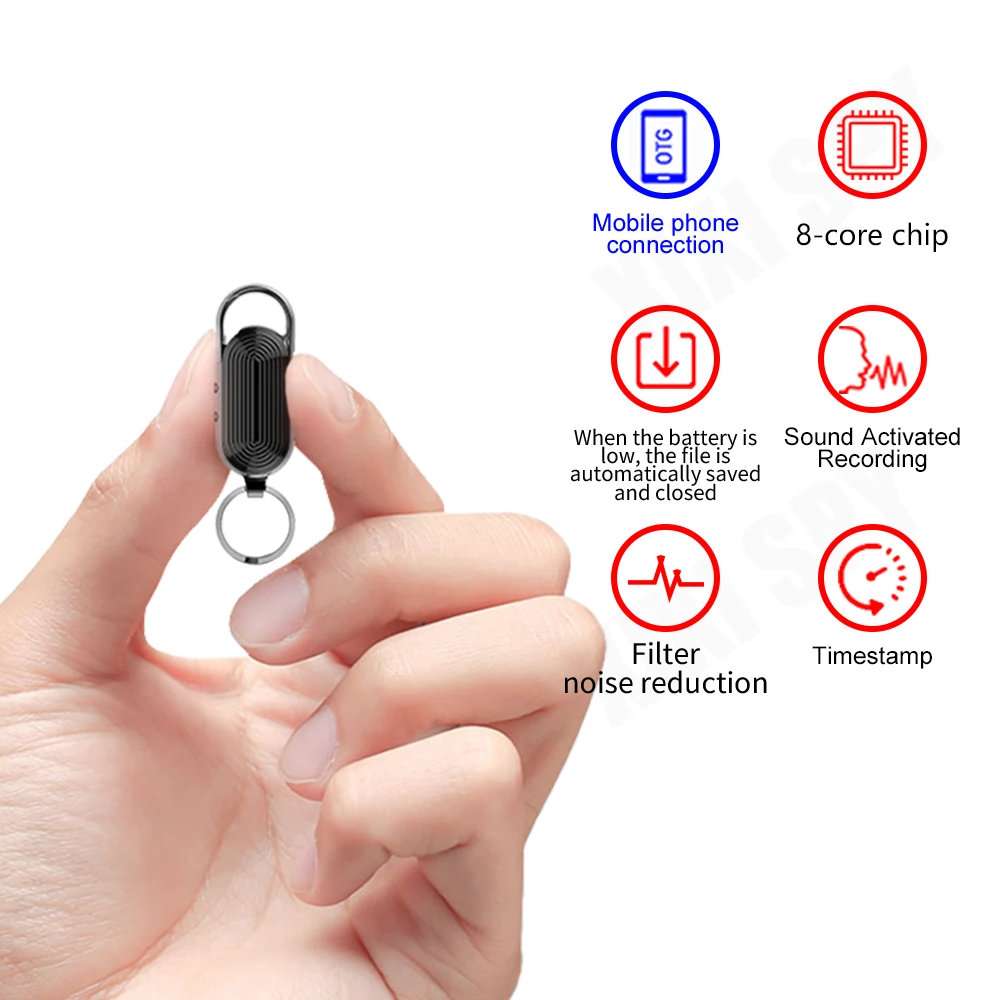 

Voice recorder mini recording dictaphone digital micro audio record sound flash drive usb small Keychain