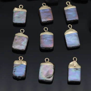 

5pcs Natural Freshwater Pearl Pendant Rectangle Charm for Jewelry Making Necklace Bracelet Earring Accessories Size 8x16-10x18mm