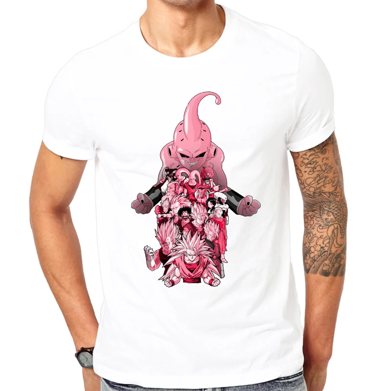 Dragon Ball Z Majin Buu/футболка GOKU крутые мужские летние рубашка модный бренд футболка