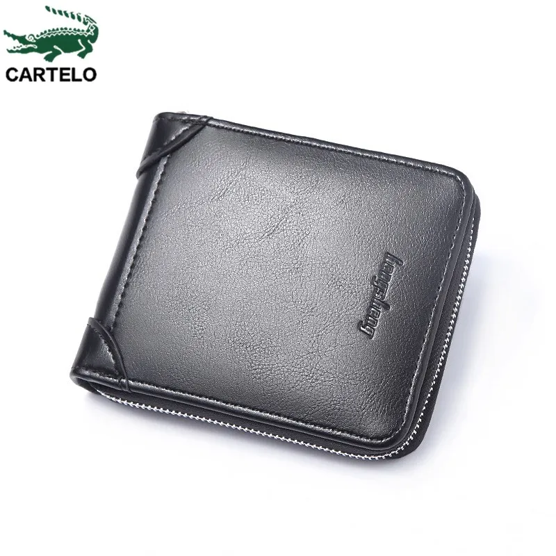 

CARTELO 2020 New Men's short wallet retro zipper small wallet US dollar multifunctional wallet large capacity man wallet