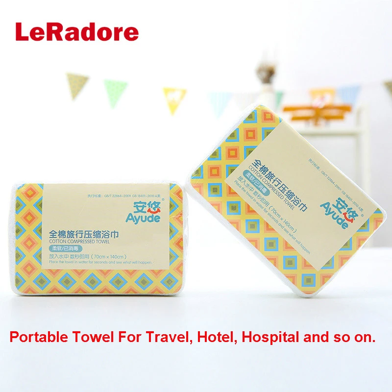LeRadore 1 шт. компактный портативный Белый хлопковое прессованное полотенце Открытый отель отдых путешествия одноразовые прессованные полотенца