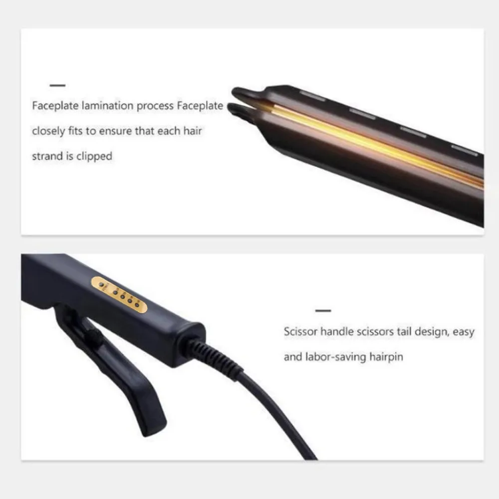 Alisador de Cabelo Ajuste de Temperatura Modelador de Cabelo para Cabelo Quatro-engrenagem Cerâmica Turmalina Ionic Flat Iron Curling Ferro Feminino Mod. 1310409 13 Beleza e saúde