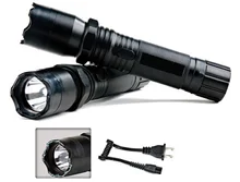 Lampe de poche d'auto défense pour hommes et femmes, appareil à décharge électrique noir, défense personnelle