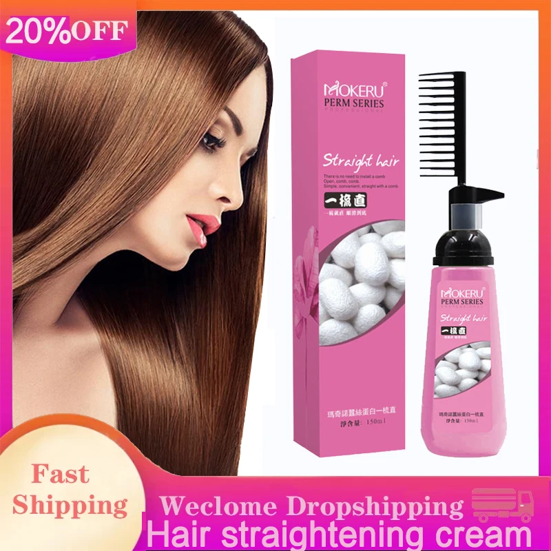

Hair Straighten Cream Permanent Treatment Keratin Collagen Professional Straightening Cream With Comb Hair Nourishing Vitamin E