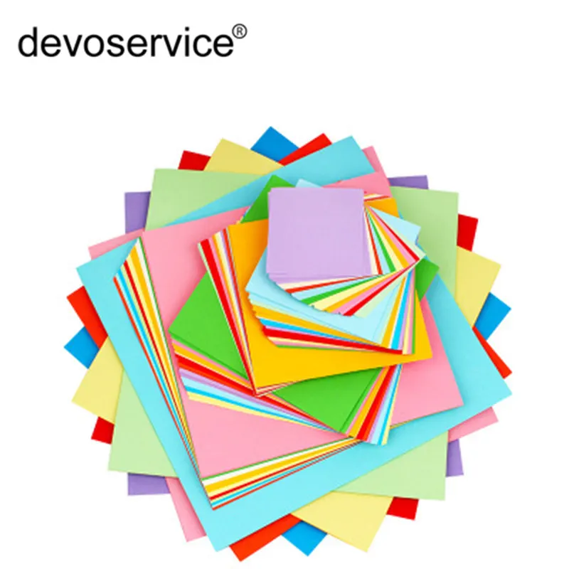 

100Pcs/Set Multicolor Solid Colors Manual Folding Square Papers Notebook Kids DIY Scrapbooking Craft Decoration School Supplies