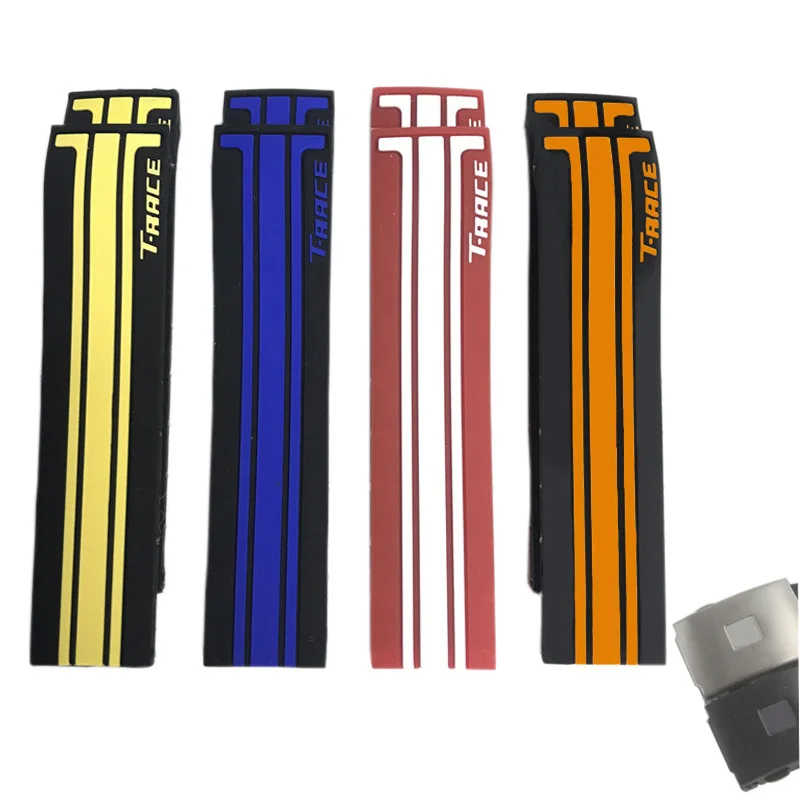 

T-RRCE Expert Silicone rubber Strap T048 Watchband for T048417A 21mm