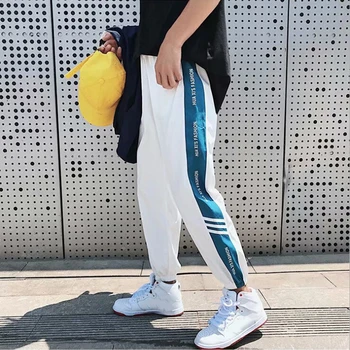 

Reflective Harem Gothic Pants Women Hip Hop Streetwear Ankle Length Trousers Mid Loose Pencil Pantalon Female