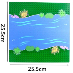 Classic Green Road Baseplates for Creative Brick Assembly (River plate)
