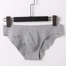 Mens Sexy Modal Brief Man Seamless Underwear Men's U Convex Pouch Panties Male Sexy Breathble Panties Man Low-waist Underpant
