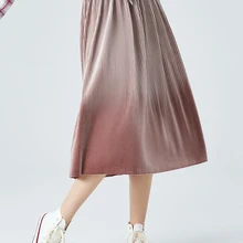 Semir бархатная юбка для женщин, эластичная талия, для девушек, Ретро стиль, плиссированная юбка, ins tide, подходит для бедра, толстая юбка