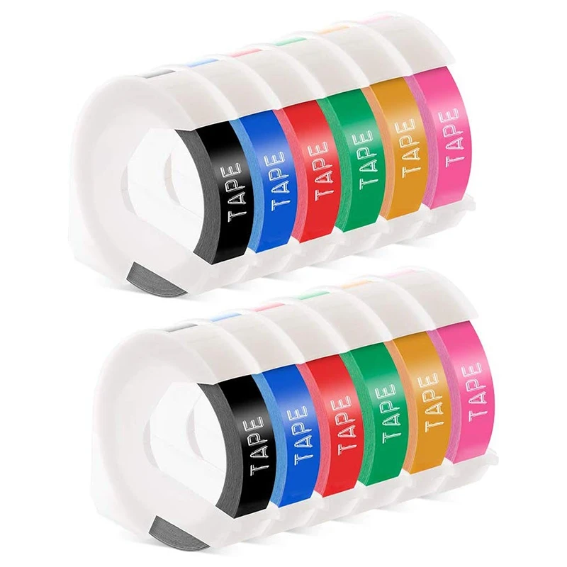 

Compatible Label Tape Replacement for DYMO Embossing Tape 3/8 Inch 3D Plastic Labels for Organizer Xpress Pro Label Makers White